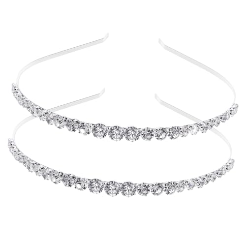 PENIKOKO 2 Stück Strass Haarreifen Mädchen Glitzernde Haarschmuck Krone Kopfband für Party Foto Requisiten von PENIKOKO