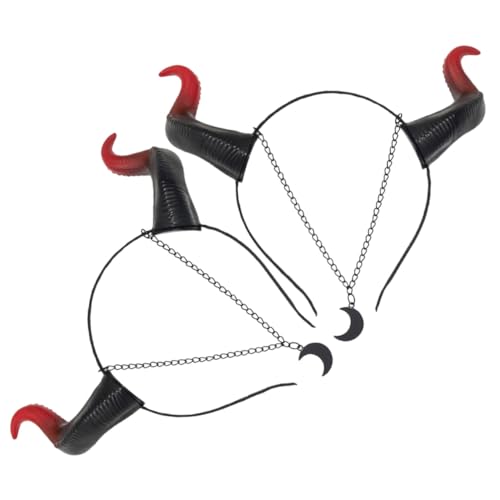 PENIKOKO 2 Stück Teiliges Halloween Kalbshorn Stirnband Cosplay Haarschmuck Leicht Bequem Geeignet für Party Performance und Kostüm PENIKOKO 2 Stück Teiliges Halloween Kalbshorn Stirnband Cosplay Haarschmuck Leicht Bequem Geeignet für Party Performance und Kostüm von PENIKOKO