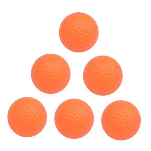 PENIKOKO 22 Stück Teiliges Golf Trainingsball Hohl Porenfrei Leicht und Sicher Doppellagig für Indoor Übung Weiche Orange Bälle für Sicheres Schlagtraining und Spielerisches Üben von PENIKOKO