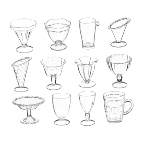PENIKOKO 24Stücke Miniaturbecher Mini Cup für Puppenhaus Dekoration Süße Eiscreme Tassen aus Robustem für Perfektes Zubehör für Mini Häuser PENIKOKO 24Stücke Miniaturbecher Mini Cup für Puppenhaus Dekoration Süße Eiscreme Tassen aus Robustem für Perfektes Zubehör für Mini Häuser von PENIKOKO