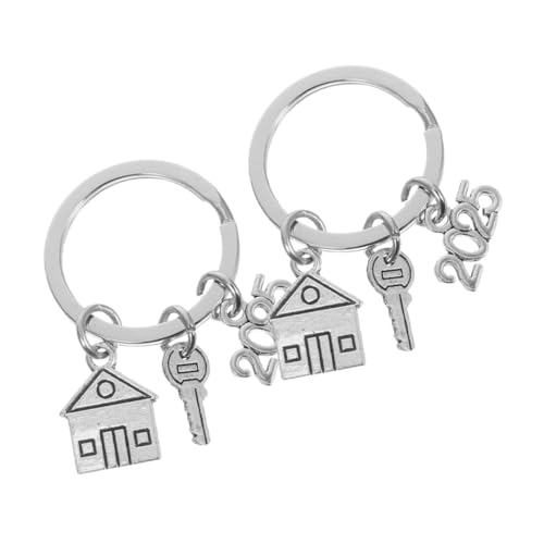 PENIKOKO 2pcs Housewarming Keyring House Keychain Housewarming Keyring Dekoratives Metallschlüsselring Für Den Neuen Hausbesitzer -hausschlüsselring von PENIKOKO
