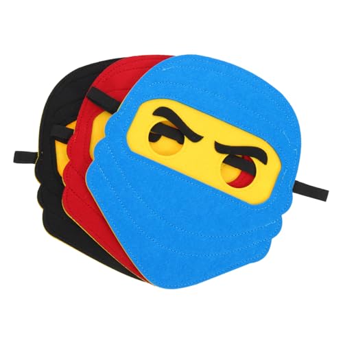 PENIKOKO 3 Stück Ninja Cosplay Masken Teiliges Filz mit Elastischem Band Buntes Piraten Augenklappe Kostüm für Karneval Fasching Kinderpartys und Rollenspiele PENIKOKO 3 Stück Ninja Cosplay Masken Teiliges Filz mit Elastischem Band Buntes Piraten Augenklappe Kostüm für Karneval Fasching Kinderpartys und Rollenspiele von PENIKOKO