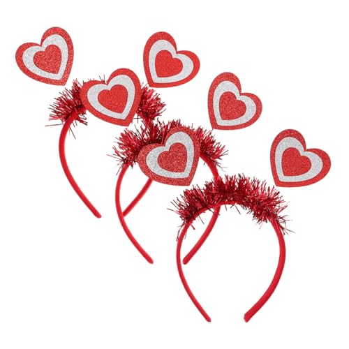 PENIKOKO 3 Stück Valentinstag Haarband für Damen Romantisches Haarschmuck Accessoire Herzförmige Kopfbedeckung für Partys Hochzeit und Besondere Anlässe Leicht und Bequem PENIKOKO 3 Stück Valentinstag Haarband für Damen Romantisches Haarschmuck Accessoire Herzförmige Kopfbedeckung für Partys Hochzeit und Besondere Anlässe Leicht und Bequem von PENIKOKO
