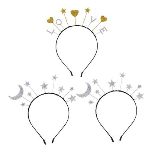 PENIKOKO 3stücke Teiliges Glitzer-haarband Stern Mond Und Herz- Für Partys Hauch Von Glamour Für Jeden Anlass Für Kinderfeste Und Fotoshootings Aus Strapazierfähigem Gefertigt PENIKOKO 3stücke Teiliges Glitzer-haarband Stern Mond Und Herz- Für Partys Hauch Von Glamour Für Jeden Anlass Für Kinderfeste Und Fotoshootings Aus Strapazierfähigem Gefertigt von PENIKOKO
