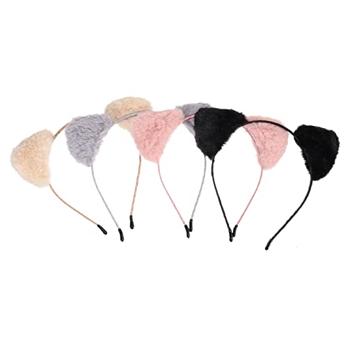 PENIKOKO 4 Stück Katzenohren Haarreif Teiliges Cosplay Zubehör für Damen Rosa Beige und Schwarz Leicht Bequem für Partys und Festivals PENIKOKO 4 Stück Katzenohren Haarreif Teiliges Cosplay Zubehör für Damen Rosa Beige und Schwarz Leicht Bequem für Partys und Festivals von PENIKOKO