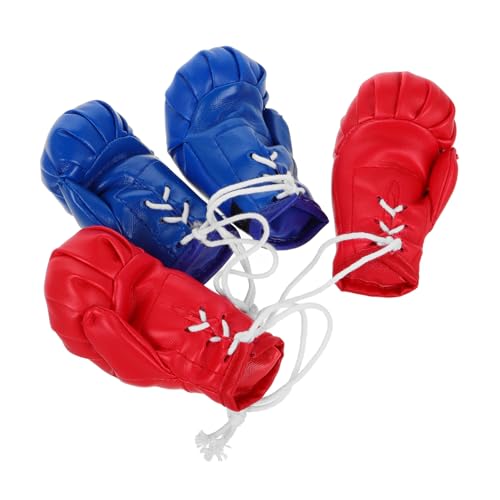 PENIKOKO 4 Stück Mini Boxhandschuhe Miniatur Boxhandschuh Anhänger Autospiegel Deko Boxing Party Souvenir für Boxfans und Puppenhaus Zubehör von PENIKOKO