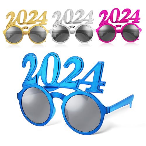 PENIKOKO 4 Years Partybrille Farben Leichte Kunststoffbrille Lustige Photo Props Silbern Gold Rosa Blau Robuste Neujahrsdekoration PENIKOKO 4 Years Partybrille Farben Leichte Kunststoffbrille Lustige Photo Props Silbern Gold Rosa Blau Robuste Neujahrsdekoration von PENIKOKO