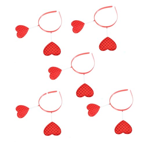 PENIKOKO 5 Stück Teiliges Rotes Herz Haarreif Verstellbar Elastisch Haarschmuck Damen Mädchen für Valentinstag Year Hair Decorations und Besondere Anlässe PENIKOKO 5 Stück Teiliges Rotes Herz Haarreif Verstellbar Elastisch Haarschmuck Damen Mädchen für Valentinstag Year Hair Decorations und Besondere Anlässe von PENIKOKO