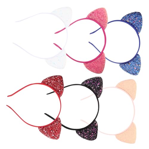 PENIKOKO 6 Stck Pailletten Katzenohren Stirnband Bunte Glitzer Ohr Haarreif für Mädchen Party Cosplay Karneval Abschlussfeier Haarschmuck PENIKOKO 6 Stck Pailletten Katzenohren Stirnband Bunte Glitzer Ohr Haarreif für Mädchen Party Cosplay Karneval Abschlussfeier Haarschmuck von PENIKOKO