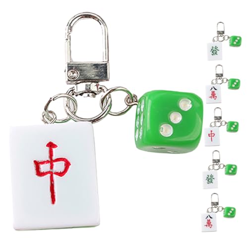 PENIKOKO 6 Stück Chinesischer Mahjong Schlüsselanhänger Feng Shui Glücksbringer Resin Mahjong Kacheln Kreatives Design für Auto und Geldbörse Handliches Accessoire zur Dekoration PENIKOKO 6 Stück Chinesischer Mahjong Schlüsselanhänger Feng Shui Glücksbringer Resin Mahjong Kacheln Kreatives Design für Auto und Geldbörse Handliches Accessoire zur Dekoration von PENIKOKO