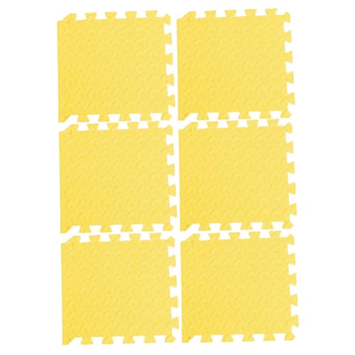 PENIKOKO 6 Stück Teiliges Eva Puzzle Bodenschutzmatten Gelbe rutschfeste Dicke Muster Bodenteppiche Sichere Spielmatte für Interlocking Bodenteppiche für Wohnzimmer Schlafzimmer Flur PENIKOKO 6 Stück Teiliges Eva Puzzle Bodenschutzmatten Gelbe rutschfeste Dicke Muster Bodenteppiche Sichere Spielmatte für Interlocking Bodenteppiche für Wohnzimmer Schlafzimmer Flur von PENIKOKO