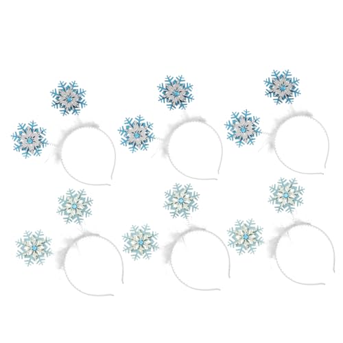 PENIKOKO 6 Stück Teiliges Schneeflocken Haarband mit Glitzerpuder Haarschmuck für Handgefertigtes Weihnachts Accessoire zur Festlichen Party und Cosplay PENIKOKO 6 Stück Teiliges Schneeflocken Haarband mit Glitzerpuder Haarschmuck für Handgefertigtes Weihnachts Accessoire zur Festlichen Party und Cosplay von PENIKOKO