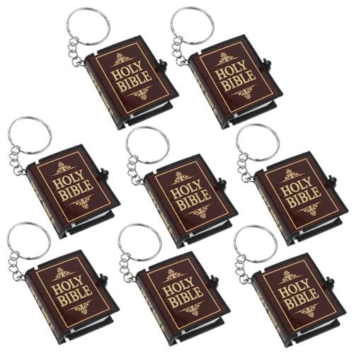 PENIKOKO 8 Stück Teiliges Schlüsselanhänger aus Metall Religiöse für Konfirmation Christliche Schlüsselringe für Taschen und Rucksäcke Stilvolle Weinrot von PENIKOKO