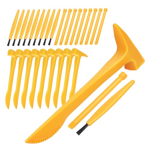 PENIKOKO Archäologisches Ausgrabungswerkzeug Set für Teiliges Dinosaurier Grabungsset mit Hammer Meißel und Pinsel Ergonomisch Sicher Robust für Vielseitiges Ausgraben und Reinigen von PENIKOKO