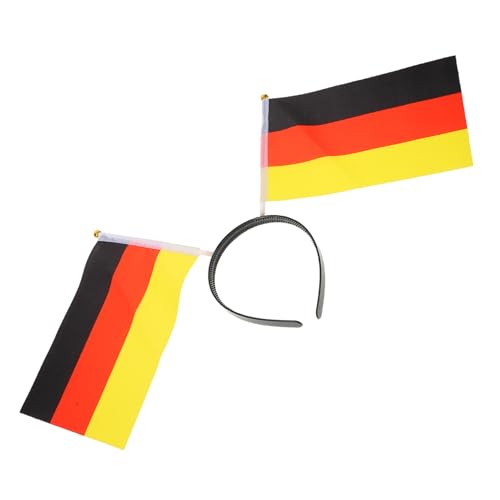 PENIKOKO Deutschland Flagge Haarreif Deutschlandflagge Fanartikel Fußball Cheerleader Kopfschmuck Deutschland Fan Haarreif für Fußballspiele Party Zubehör von PENIKOKO