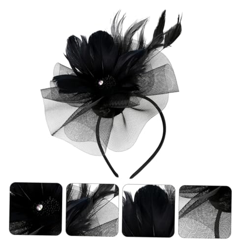 PENIKOKO Eleganter Netzgarn Fascinator mit Federn Modischer Haarschmuck für Damen Vielseitiges Party Accessoire Bequem und Schonend für Tanzpartys und Festliche Anlässe PENIKOKO Eleganter Netzgarn Fascinator mit Federn Modischer Haarschmuck für Damen Vielseitiges Party Accessoire Bequem und Schonend für Tanzpartys und Festliche Anlässe von PENIKOKO