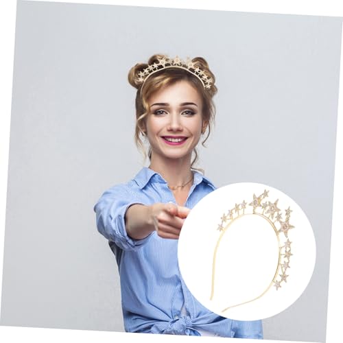 PENIKOKO Glitzernder Stern haarreif mit Funkelnden Strasssteinen stern design Damen Haarband für Party Hochzeit Karneval und Festliche Anlässe Stilvoller Kopfschmuck für Frauen von PENIKOKO