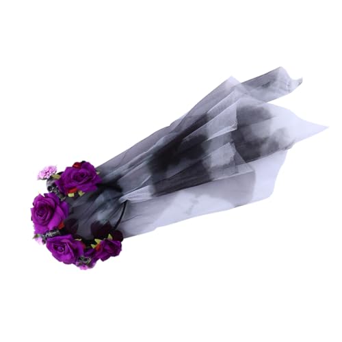 PENIKOKO Halloween Haarband Schädel und Rosenblume Haarschmuck Stirnband für Damen Party Cosplay Tag der Toten Accessoire Stilvoll für Halloween Kostüm PENIKOKO Halloween Haarband Schädel und Rosenblume Haarschmuck Stirnband für Damen Party Cosplay Tag der Toten Accessoire Stilvoll für Halloween Kostüm von PENIKOKO