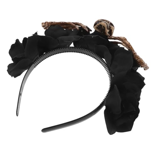 PENIKOKO Halloween Haarreif mit Blumen und Skelett Robustes Wiederverwendbares Stirnband für Damen Einzigartiger Kopfschmuck Passend zu Halloween Kostümen und Cosplay Sicher und Langlebig PENIKOKO Halloween Haarreif mit Blumen und Skelett Robustes Wiederverwendbares Stirnband für Damen Einzigartiger Kopfschmuck Passend zu Halloween Kostümen und Cosplay Sicher und Langlebig von PENIKOKO