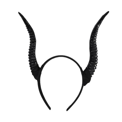 PENIKOKO Halloween Hörner Haarreif Damen Teufelshörner Stirnband Cosplay Party Kostüm Zubehör Schwarz Kreativer Bequemer Haarschmuck für Frauen Halloween Hair Accessories PENIKOKO Halloween Hörner Haarreif Damen Teufelshörner Stirnband Cosplay Party Kostüm Zubehör Schwarz Kreativer Bequemer Haarschmuck für Frauen Halloween Hair Accessories von PENIKOKO