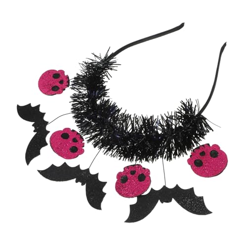 PENIKOKO Halloween Schädel Haarreif mit Fledermaus Design Bequemes Stabiles Halloween Cosplay Zubehör für Party Kompakt und Leicht zu Verstauen für Familien und Freundetreffen von PENIKOKO