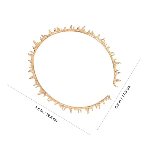 PENIKOKO Handgefertigte Dornkrone Haarreif Gold für Halloween Cosplay Gothic Queen Party Zubehör Mädchen Katholische Krone Haarband PENIKOKO Handgefertigte Dornkrone Haarreif Gold für Halloween Cosplay Gothic Queen Party Zubehör Mädchen Katholische Krone Haarband von PENIKOKO