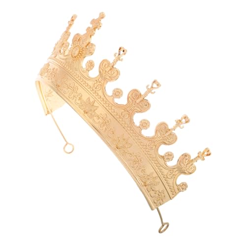 PENIKOKO Herren Königskrone aus Zinklegierung für Party Halloween Cosplay Geburtstagsfeier Prom Mittelalterliches Kostüm Edle Haarschmuck von PENIKOKO