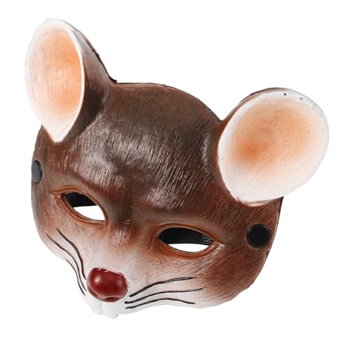 PENIKOKO Mäuse Maske Braun PU Schaum Halloween Karneval Kostümmaske für Erwachsene Leichte Cosplay Maskerade Party Zubehör PENIKOKO Mäuse Maske Braun PU Schaum Halloween Karneval Kostümmaske für Erwachsene Leichte Cosplay Maskerade Party Zubehör von PENIKOKO