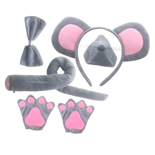 PENIKOKO Mauskostüm Set mit Flexiblem Ohren stirnband Leichtem und Weichem für Frauen Komfortabel und Hautfreundlich für Party Cosplay und Verkleidung von PENIKOKO