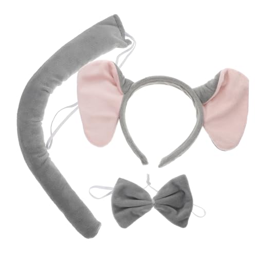 PENIKOKO Niedliches Elefantenohren Stirnband Set mit Fliege und aus Hautfreundlichem Langlebiges Tierkostüm Zubehör für Erwachsene für Halloween Karneval und Mottopartys PENIKOKO Niedliches Elefantenohren Stirnband Set mit Fliege und aus Hautfreundlichem Langlebiges Tierkostüm Zubehör für Erwachsene für Halloween Karneval und Mottopartys von PENIKOKO