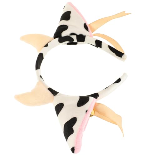 PENIKOKO Niedliches Plüsch Kuh Stirnband mit Glocke und Schleife Leichtes Langlebiges Haaraccessoire für Festival Bühne und Kostüm Verstellbar Passend für Erwachsene PENIKOKO Niedliches Plüsch Kuh Stirnband mit Glocke und Schleife Leichtes Langlebiges Haaraccessoire für Festival Bühne und Kostüm Verstellbar Passend für Erwachsene von PENIKOKO