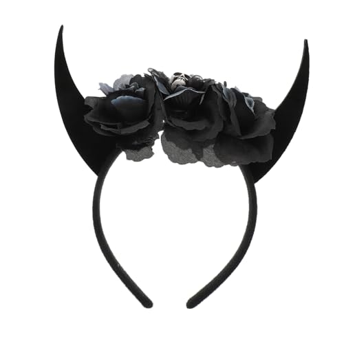 PENIKOKO Ox Horn Stirnband mit Schädel Halloween Cosplay Kostüm Requisite Teufelshörner Haarreif für Damen und Komfortabel Langlebig und Dekorativ PENIKOKO Ox Horn Stirnband mit Schädel Halloween Cosplay Kostüm Requisite Teufelshörner Haarreif für Damen und Komfortabel Langlebig und Dekorativ von PENIKOKO