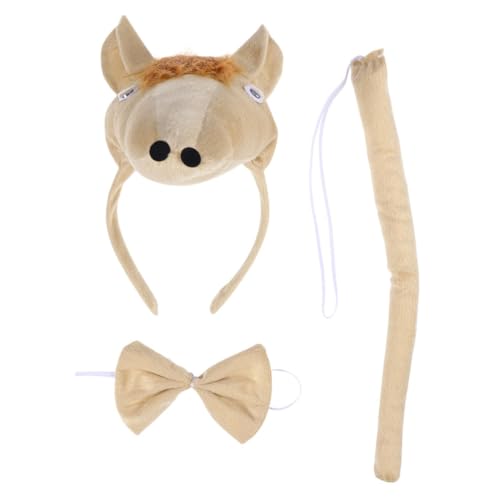 PENIKOKO Pferdekostüm Set für Erwachsene Tierkostüm Zubehör mit Haarreif Fliege für Ostern Halloween Karneval Geburtstagsfeiern PENIKOKO Pferdekostüm Set für Erwachsene Tierkostüm Zubehör mit Haarreif Fliege für Ostern Halloween Karneval Geburtstagsfeiern von PENIKOKO