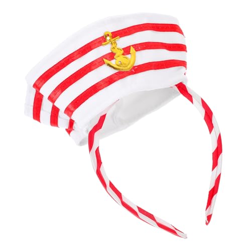 PENIKOKO Rotes Nautisches Stirnband aus Komfortablem Material Seemanns Design für Karneval Halloween Kostümparty und Segelveranstaltungen Verstellbares Kopfaccessoire für Erwachsene PENIKOKO Rotes Nautisches Stirnband aus Komfortablem Material Seemanns Design für Karneval Halloween Kostümparty und Segelveranstaltungen Verstellbares Kopfaccessoire für Erwachsene von PENIKOKO