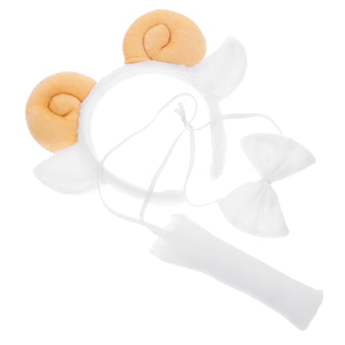 PENIKOKO Schaf Kostüm mit Leichtem Bequemem Haarreif Plüschhörnern Schleife und Modisches Cosplay Zubehör für Halloween Party und Karneval Vielseitig und Langlebig PENIKOKO Schaf Kostüm mit Leichtem Bequemem Haarreif Plüschhörnern Schleife und Modisches Cosplay Zubehör für Halloween Party und Karneval Vielseitig und Langlebig von PENIKOKO