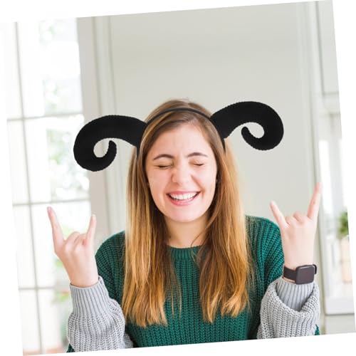 PENIKOKO Schafhörner Haarreif Halloween Party Photo Prop Weicher Komfortabler Animal Headband Süßer Tierkopf Schmuck Für Karneval Kostüm PENIKOKO Schafhörner Haarreif Halloween Party Photo Prop Weicher Komfortabler Animal Headband Süßer Tierkopf Schmuck Für Karneval Kostüm von PENIKOKO