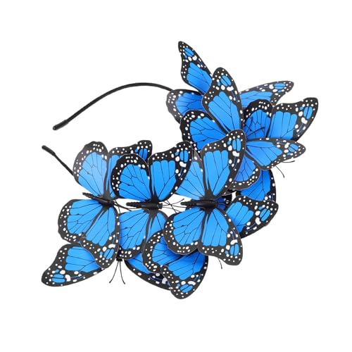 PENIKOKO Schmetterling Haarreif Damen Blau Dekorativer Kopfschmuck für Party Hochzeit Bühne Leicht Anzuwenden Vielseitig Einsetzbar Modisches Accessoire für Festliche Anlässe PENIKOKO Schmetterling Haarreif Damen Blau Dekorativer Kopfschmuck für Party Hochzeit Bühne Leicht Anzuwenden Vielseitig Einsetzbar Modisches Accessoire für Festliche Anlässe von PENIKOKO