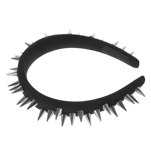 PENIKOKO Schwarzes Punk Nieten Haarband Damen Spiked Headband Stabiler Rutschfest Goth Haarschmuck für Halloween Cosplay und Party Accessoire PENIKOKO Schwarzes Punk Nieten Haarband Damen Spiked Headband Stabiler Rutschfest Goth Haarschmuck für Halloween Cosplay und Party Accessoire von PENIKOKO