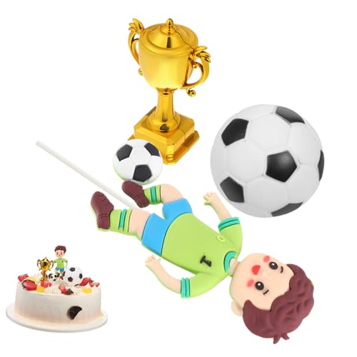 PENIKOKO Teiliges Fußball Kindergeburtstag Cake Topper Bunte Trophäen und Fußballfiguren Leichte Langlebige Deko für Party und Feier PENIKOKO Teiliges Fußball Kindergeburtstag Cake Topper Bunte Trophäen und Fußballfiguren Leichte Langlebige Deko für Party und Feier von PENIKOKO