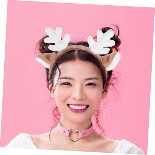 PENIKOKO Weiches Plüsch Rentier Geweih Haarreif Niedliche Weihnachtsohren Stirnband Für Party Cosplay Festliche Haarschmuck Zubehör PENIKOKO Weiches Plüsch Rentier Geweih Haarreif Niedliche Weihnachtsohren Stirnband Für Party Cosplay Festliche Haarschmuck Zubehör von PENIKOKO