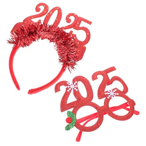 PENIKOKO Year Headband Teilig Rotes Party Haarband und Brillen Requisite Robustes Leichtes Festzubehör für Silvester Festival Familienfeier PENIKOKO Year Headband Teilig Rotes Party Haarband und Brillen Requisite Robustes Leichtes Festzubehör für Silvester Festival Familienfeier von PENIKOKO