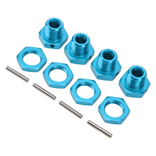 PENO RC Sechs Radnaben, 17 mm Sechskantkupplung für RC-Autos mit Befestigungsstift für Typhon 4x4 1/8 RC-Fahrzeug Blau von PENO