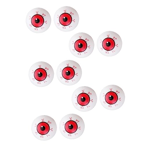 PEPLAYTAL 10 Stück Teiliges Rote Halloween Augenkugeln aus Kunststoff Langlebige Gruselige Deko für Halloween Party Realistische Falsche Augen als Originelle Preise und Spannende Requisiten PEPLAYTAL 10 Stück Teiliges Rote Halloween Augenkugeln aus Kunststoff Langlebige Gruselige Deko für Halloween Party Realistische Falsche Augen als Originelle Preise und Spannende Requisiten von PEPLAYTAL