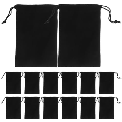 PEPLAYTAL 25 Stück Teiliges Kleine Schmuckbeutel aus Samt mit Kordelzug Vielseitige Aufbewahrungstaschen für Ohrringe und Geschenke Wiederverwendbare Zugbandbeutel für Hochzeit Weihnachten von PEPLAYTAL