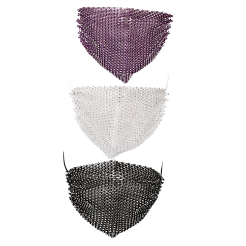 PEPLAYTAL 3 Stück Modische Fishnet Masken mit Strasssteinen Elastisch und Bequem Einzigartige Festival und Outdoor Gesichtsmasken in und Dunkellila PEPLAYTAL 3 Stück Modische Fishnet Masken mit Strasssteinen Elastisch und Bequem Einzigartige Festival und Outdoor Gesichtsmasken in und Dunkellila von PEPLAYTAL
