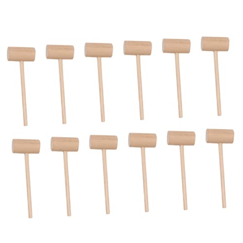 PEPLAYTAL 30 Stück Mini Kuchenhammer hühner spielsachen für Seafood Fleischklopferhammer Meeresfrüchte Schalentiere Hammer Mini-Krebshammer Krabbenschlägel aus Holz hölzern von PEPLAYTAL