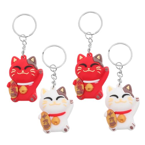 PEPLAYTAL 4stücke Schlüsselanhänger Mit Katzenmotiv Im Japanischen Stil Kreativer Taschenanhänger Aus Polyethylen Süßer Anhänger Für Handtasche Oder Auto Cartoon-design Für PEPLAYTAL 4stücke Schlüsselanhänger Mit Katzenmotiv Im Japanischen Stil Kreativer Taschenanhänger Aus Polyethylen Süßer Anhänger Für Handtasche Oder Auto Cartoon-design Für von PEPLAYTAL