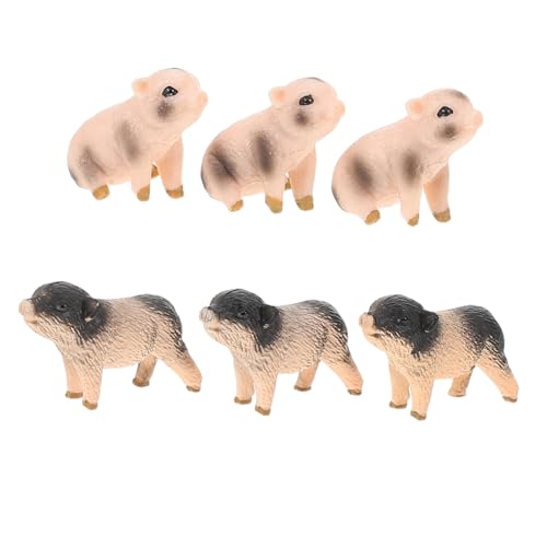 PEPLAYTAL 6 Stück Realistische Schweine Figuren aus Resin Miniatur Bauernhoftiere Stabile Sitzende und Stehende Schweinchen für Pädagogisches Lernspielzeug Vielseitig für Dekoration und PEPLAYTAL 6 Stück Realistische Schweine Figuren aus Resin Miniatur Bauernhoftiere Stabile Sitzende und Stehende Schweinchen für Pädagogisches Lernspielzeug Vielseitig für Dekoration und von PEPLAYTAL