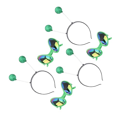 PEPLAYTAL 6 Stück Teiliges Saucer Man Brillen mit Grünem Haarreif Leichter und Flexibler Festival Kopfschmuck für Erwachsene und Langlebiges Material für Party und Karneval PEPLAYTAL 6 Stück Teiliges Saucer Man Brillen mit Grünem Haarreif Leichter und Flexibler Festival Kopfschmuck für Erwachsene und Langlebiges Material für Party und Karneval von PEPLAYTAL