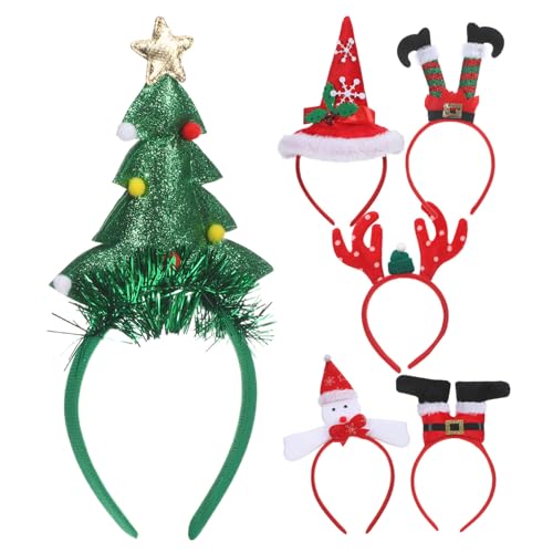 PEPLAYTAL 6 Stück Teiliges Weihnachts Haarband mit Rentier Tannenbaum Design Festliche Bequeme Haarreifen für Damen für Weihnachtsfeiern und Familienfeste PEPLAYTAL 6 Stück Teiliges Weihnachts Haarband mit Rentier Tannenbaum Design Festliche Bequeme Haarreifen für Damen für Weihnachtsfeiern und Familienfeste von PEPLAYTAL
